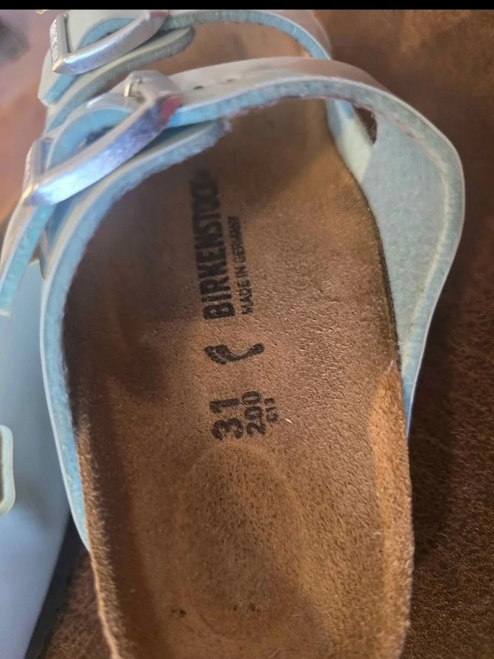 Birkenstock Kids Double Buckle Sandals in Light Blue